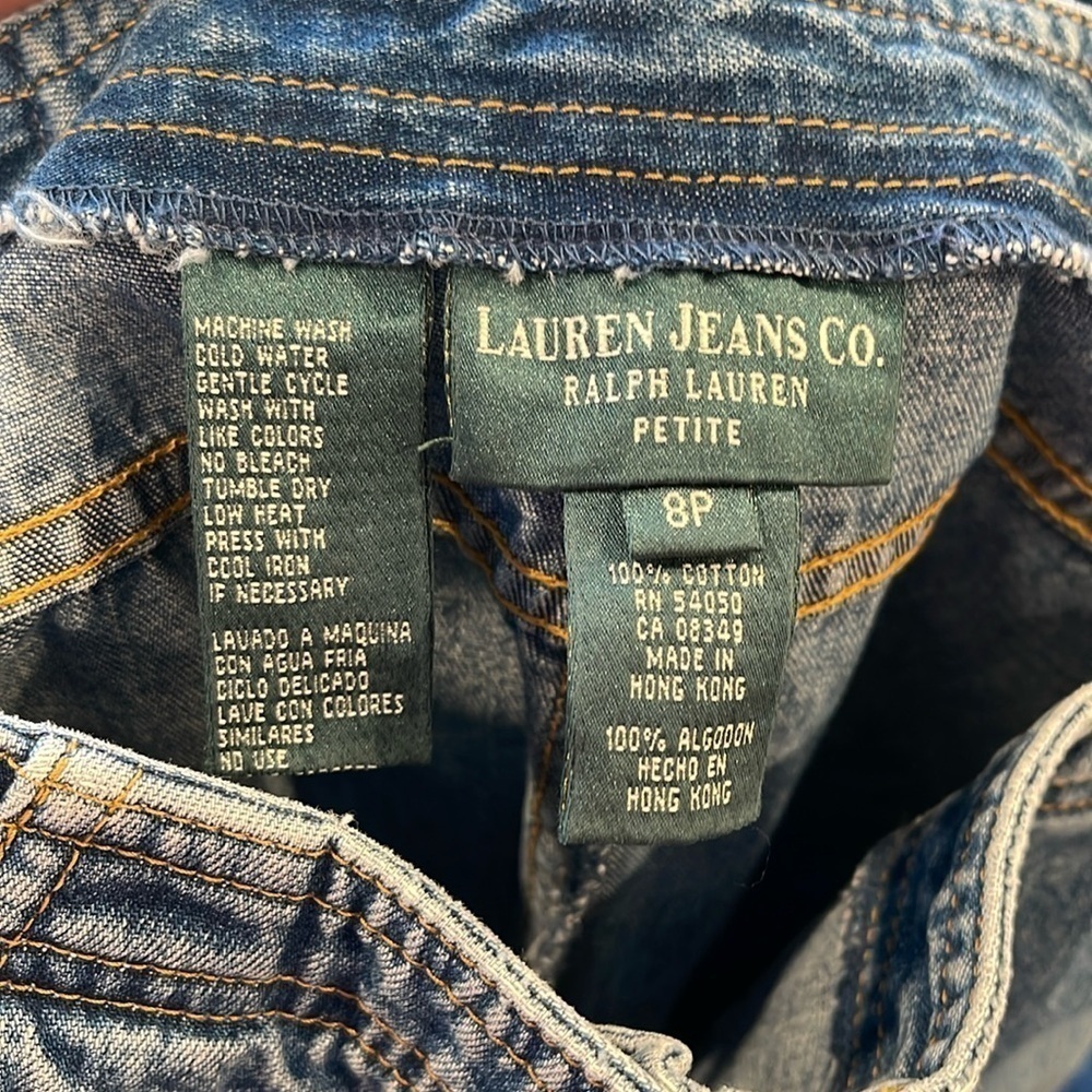 Vintage Lauren Jeans Ralph Lauren Denim Patchwork Maxi Skirt | 8 Petite - Picture 2 of 7